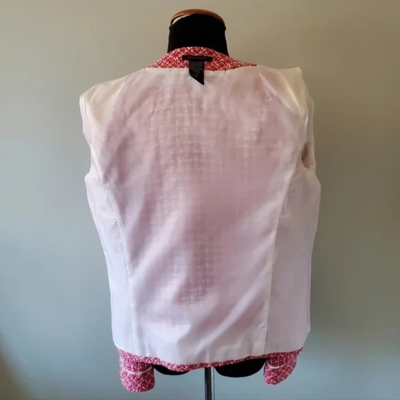 Anne Carson S Barbiecore Elle Woods Dainty Preppy Boucle Silk Tweed Blazer - Picture 12 of 13